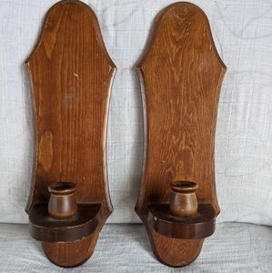 Wooden candle holders